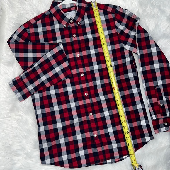 Men’s GAP Slim fit button down long sleeve checkered shirt SMALL - Picture 3 of 9